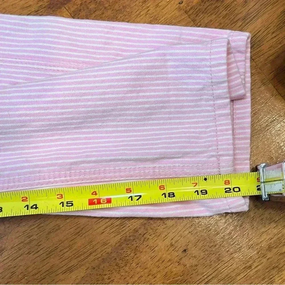 Laken & McKey pink white striped overalls size 7 100% cotton girls - Picture 8 of 8